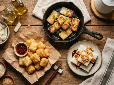 煎炸微波炉三种年糕吃法